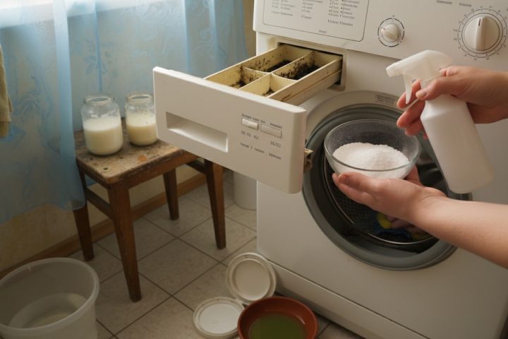 Из стиральной машины пахнет болотом: что я почистила и в каком порядке